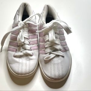 K Swiss pink and white sneakers size 12